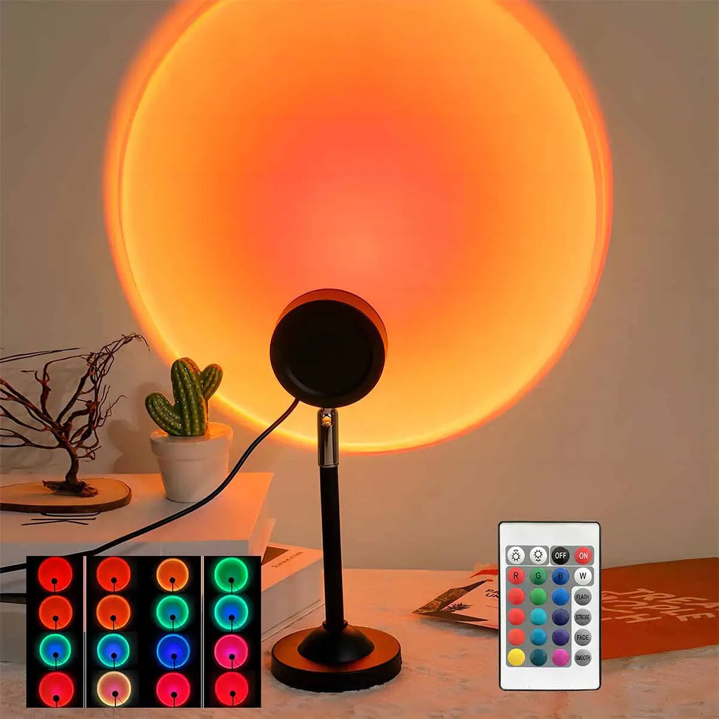 Sunset Projection Lamp, 16 Color, Remote